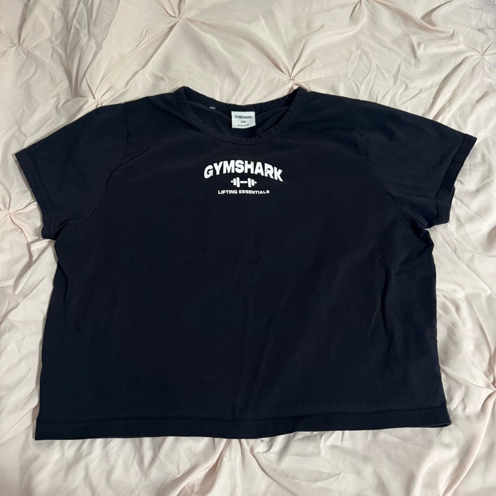 Gymshark Black Tee with White Logo - Picture 1 of 4
